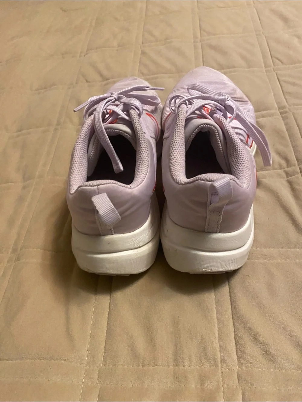 Nike Women’s Lavender Athletic Sneakers with Orange Swoosh